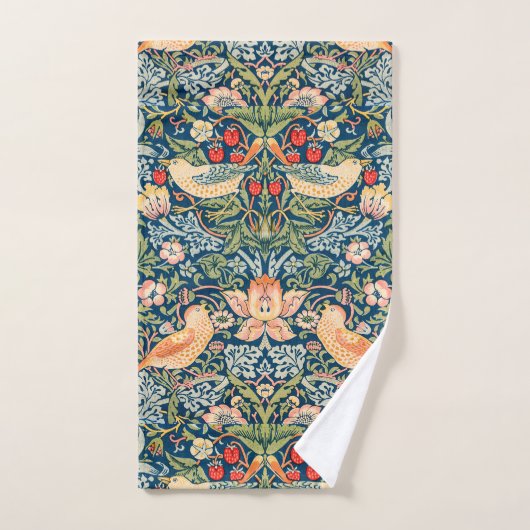 William Morris Strawberry Thief Floral Pattern Handtuch (Handtuch)