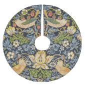 William Morris - Strawberry Thief Floral Pattern Polyester Weihnachtsbaumdecke (Vorderseite)