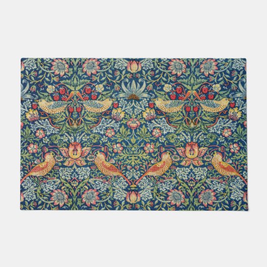 William Morris - Strawberry Thief Fußmatte (Vorderseite)