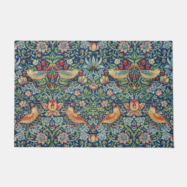 William Morris - Strawberry Thief Fußmatte (Vorderseite)