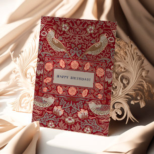 William Morris Strawberry Thief Geburtstagskarte Karte