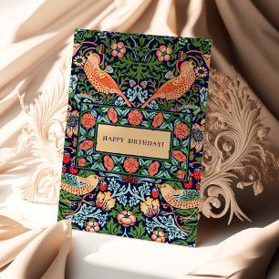 William Morris Strawberry Thief Geburtstagskarte Karte
