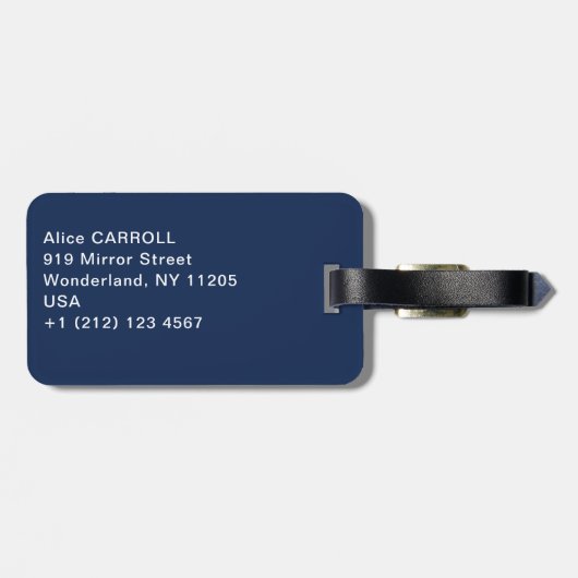 William Morris - Strawberry Thief Gepäckanhänger (Rückseite horizontal)