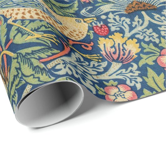 William Morris - Strawberry Thief Geschenkpapier (Rolleneckpunkt)