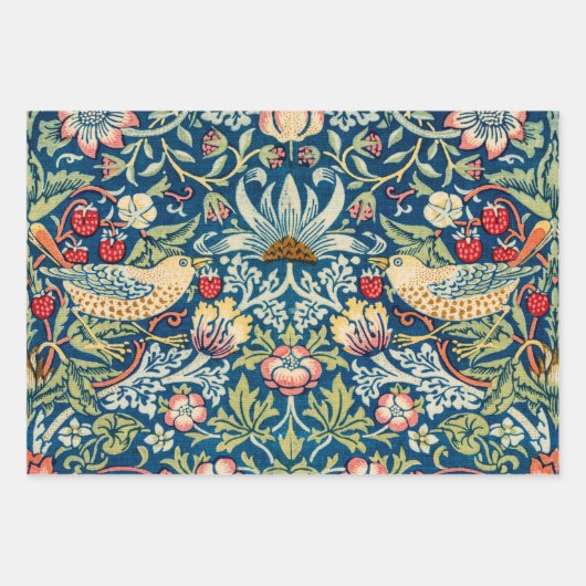 William Morris, Strawberry Thief Geschenkpapier Set (Vorderseite 2)