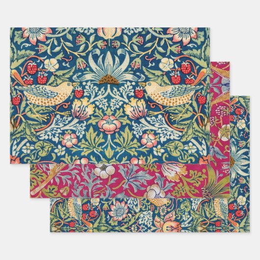 William Morris, Strawberry Thief Geschenkpapier Set (Set)