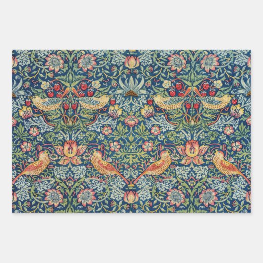 William Morris - Strawberry Thief Geschenkpapier Set (Vorderseite 3)