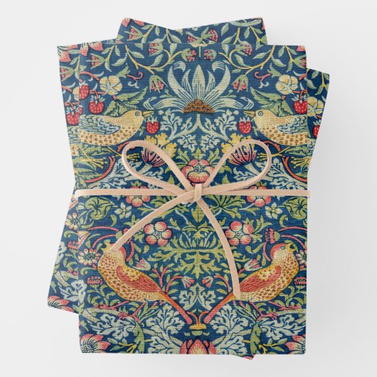 William Morris - Strawberry Thief Geschenkpapier Set (Beispiel)