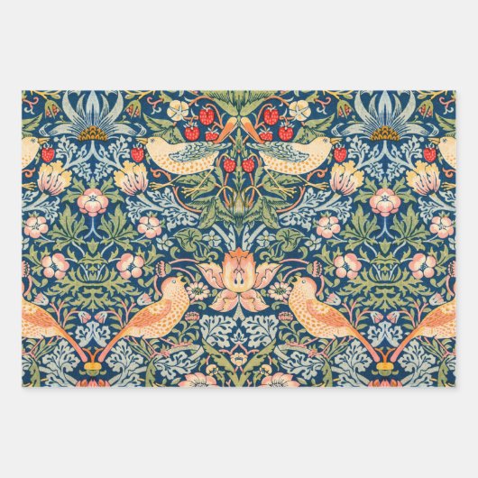 William Morris Strawberry Thief Geschenkpapier Set (Vorderseite 3)