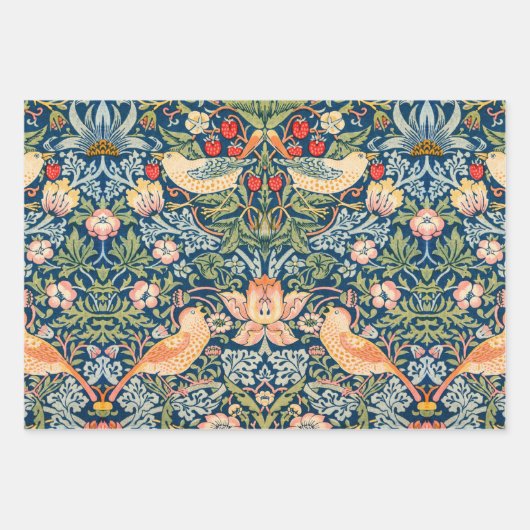 William Morris Strawberry Thief Geschenkpapier Set (Vorderseite)