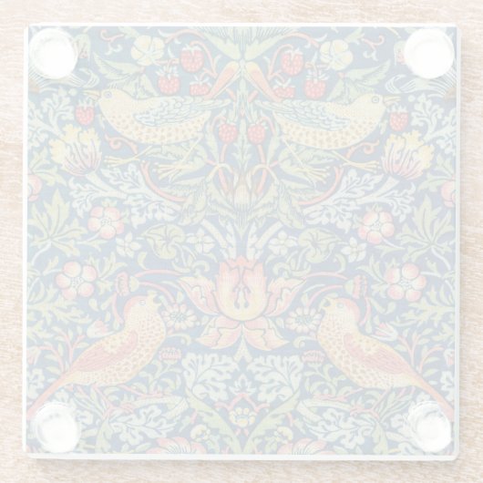 William Morris - Strawberry Thief Glasuntersetzer (Rückseite)