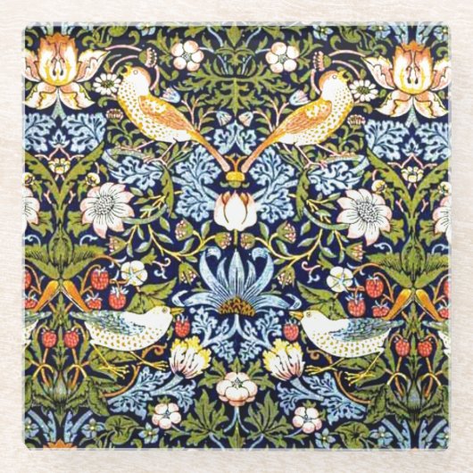 William Morris - Strawberry Thief Glasuntersetzer (Vorderseite)