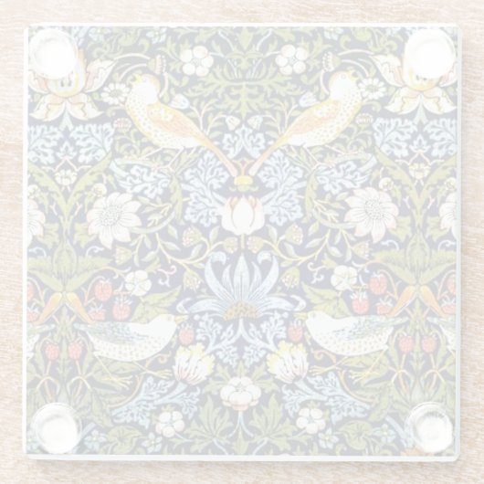 William Morris - Strawberry Thief Glasuntersetzer (Rückseite)