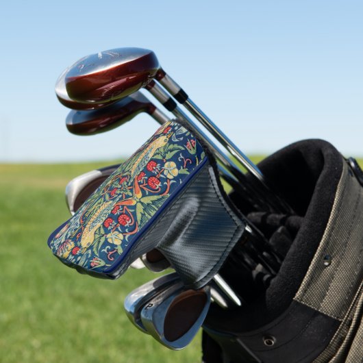 William Morris - Strawberry Thief Golf Headcover (In Situ)