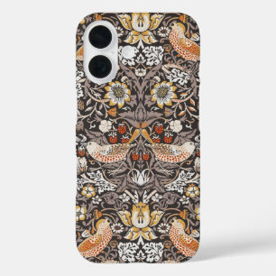 William Morris Strawberry Thief Holzkohle-Ocker iPhone 16 Hülle