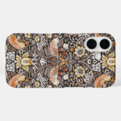 William Morris Strawberry Thief Holzkohle-Ocker Case-Mate iPhone Hülle (Rückseite (Horizontal))