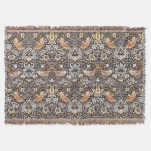 William Morris Strawberry Thief Holzkohle-Ocker Decke