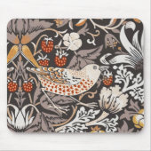 William Morris Strawberry Thief Holzkohle-Ocker Mousepad (Vorne)