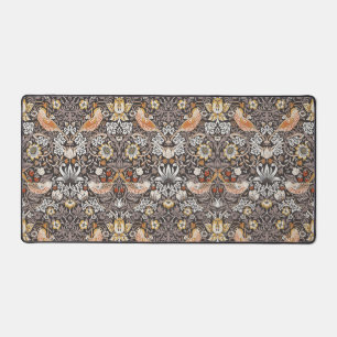 William Morris Strawberry Thief Holzkohle-Ocker Schreibtischunterlage