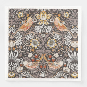 William Morris Strawberry Thief Holzkohle-Ocker Serviette