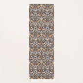 William Morris Strawberry Thief Holzkohle-Ocker Yogamatte (Vorderseite)