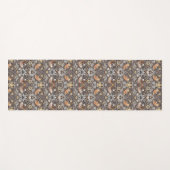 William Morris Strawberry Thief Holzkohle-Ocker Yogamatte (Vorderseite (Horizontal))