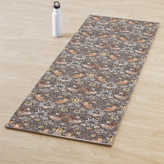 William Morris Strawberry Thief Holzkohle-Ocker Yogamatte (Beispiel)
