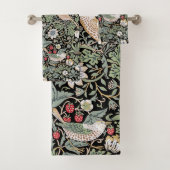 William Morris Strawberry Thief I Black Birds Badhandtuch Set (Insitu)