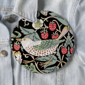 William Morris Strawberry Thief I Black Birds Button (Beispiel)