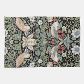 William Morris Strawberry Thief I Black Birds Geschirrtuch (Horizontal)