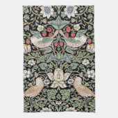 William Morris Strawberry Thief I Black Birds Geschirrtuch (Vertikal)