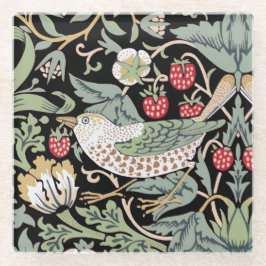 William Morris Strawberry Thief I Black Birds Glasuntersetzer