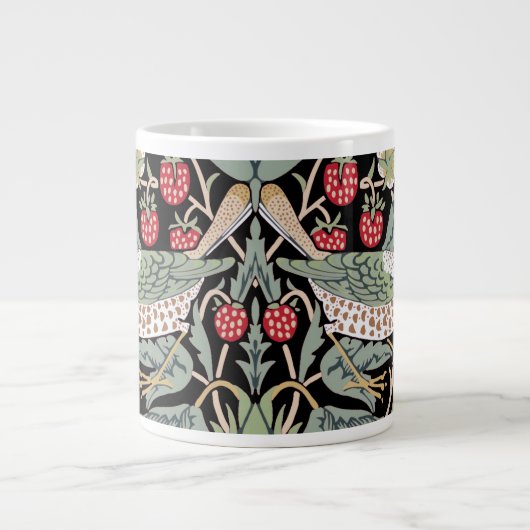 William Morris Strawberry Thief I Black Birds Jumbo-Tasse (Vorderseite)