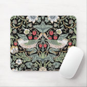 William Morris Strawberry Thief I Black Birds Mousepad (Mit Mouse)