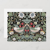 William Morris Strawberry Thief I Black Birds Postkarte (Vorne/Hinten)