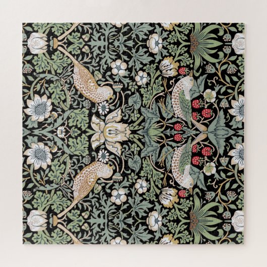 William Morris Strawberry Thief I Black Birds Puzzle (Horizontal)