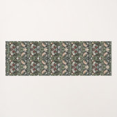 William Morris Strawberry Thief I Black Birds Yogamatte (Rückseite (Horizontal))