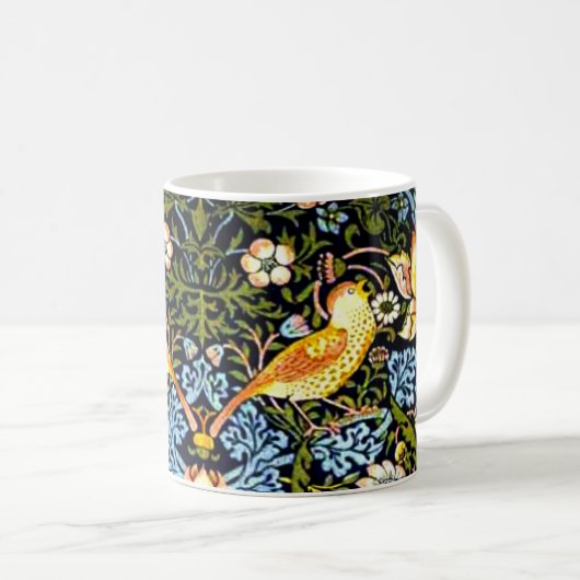 William Morris, Strawberry Thief, Kaffeetasse (VorderseiteRechts)