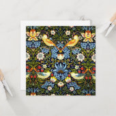 William Morris - Strawberry Thief, Karte (Vorderseite/Rückseite Beispiel)