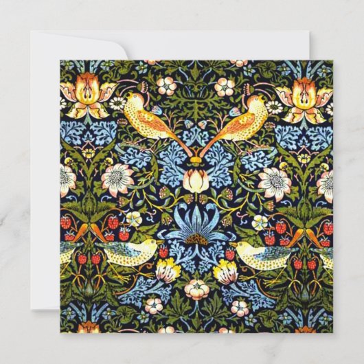 William Morris - Strawberry Thief, Karte (Vorderseite)