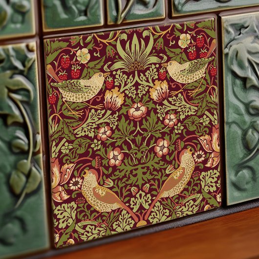 William Morris Strawberry Thief Keramik Tile Fliese