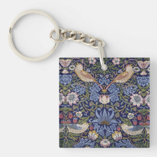 William Morris - Strawberry Thief Keyring Schlüss Schlüsselanhänger