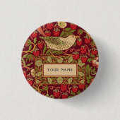 William Morris Strawberry Thief Knopf Button (Vorderseite)