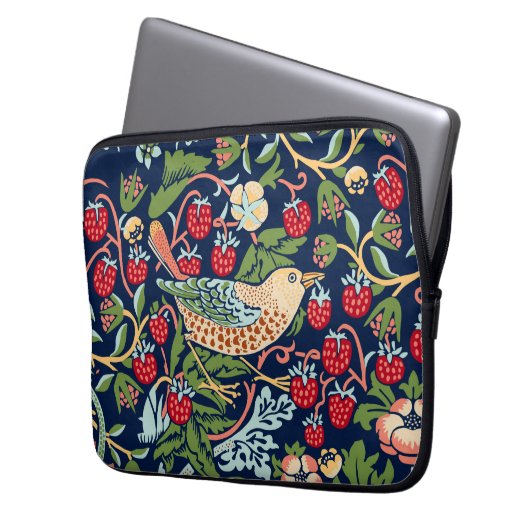 William Morris Strawberry Thief Laptopschutzhülle (Vorderseite Links)