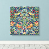 William Morris - Strawberry Thief Leinwanddruck (Insitu (Holzboden))