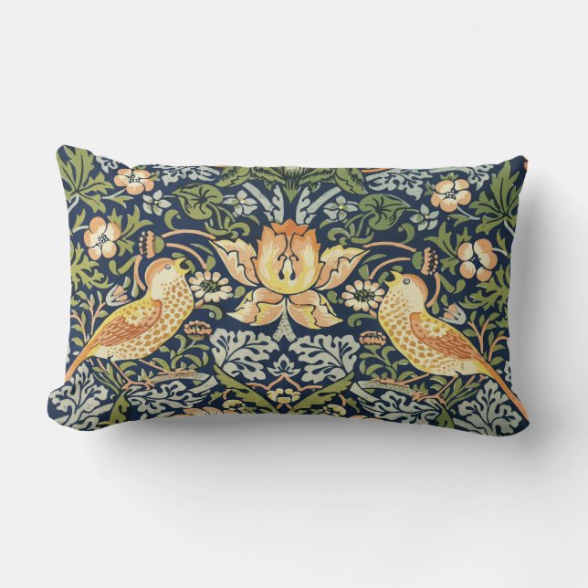 William Morris Strawberry Thief Lendenkissen (Vorderseite)
