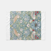 William Morris Strawberry Thief Light Design Fleecedecke (Vorderseite (Horizontal))