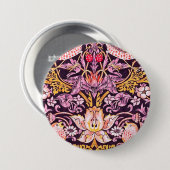 William Morris Strawberry Thief Lila Version Button (Vorne & Hinten)