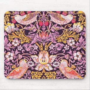 William Morris Strawberry Thief Lila Version Mousepad