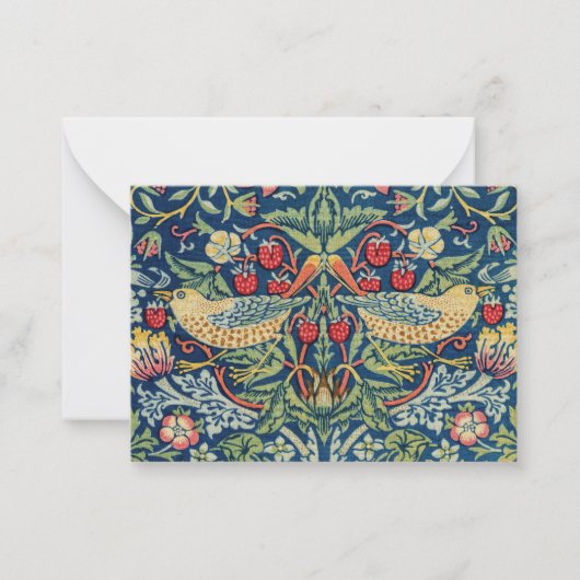William Morris - Strawberry Thief Mitteilungskarte (Vorderseite)
